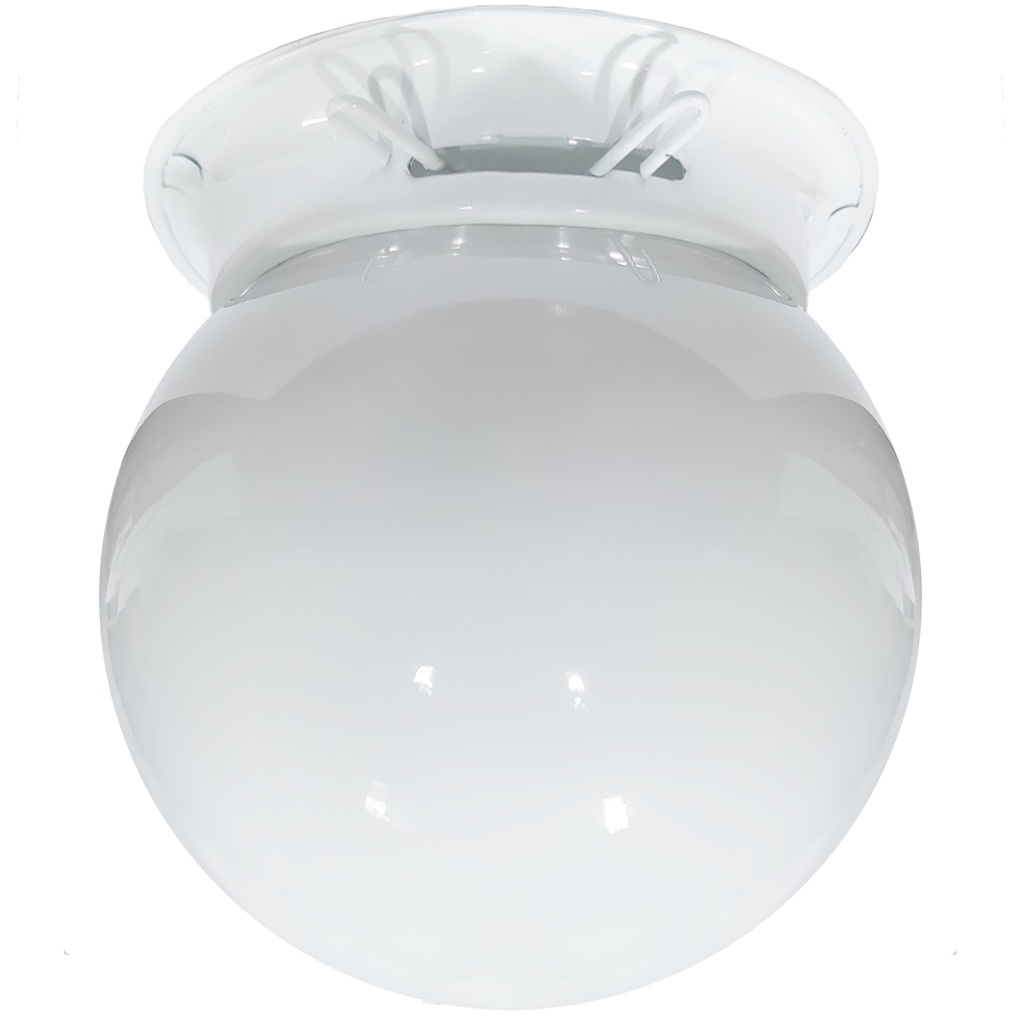 Plafon Colonial Aluminio Branco Globo Leitoso 10x15 Retrô em Oferta na Shopee