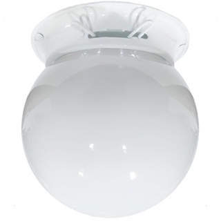 Plafon Colonial Aluminio Branco Globo Leitoso 10x15 Retrô em Oferta na Shopee