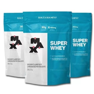 Kit 3 Super Whey Refil 900g V01 Max Titanium em Oferta na Shopee