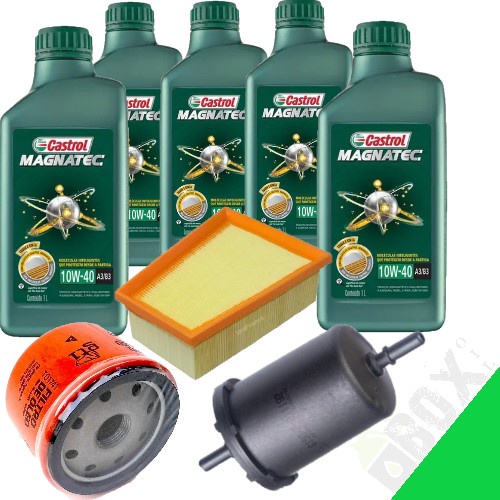 KIT TROCA DE ÓLEO 10W40 CASTROL MAGNATEC  + FILTROS  (DUSTER 1.6  2012 > 2021)