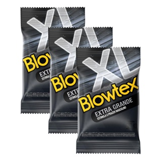 Kit 3 Pacotes Preservativo Blowtex Extra Grande C/ 3 Unidades Cada em Oferta na Shopee