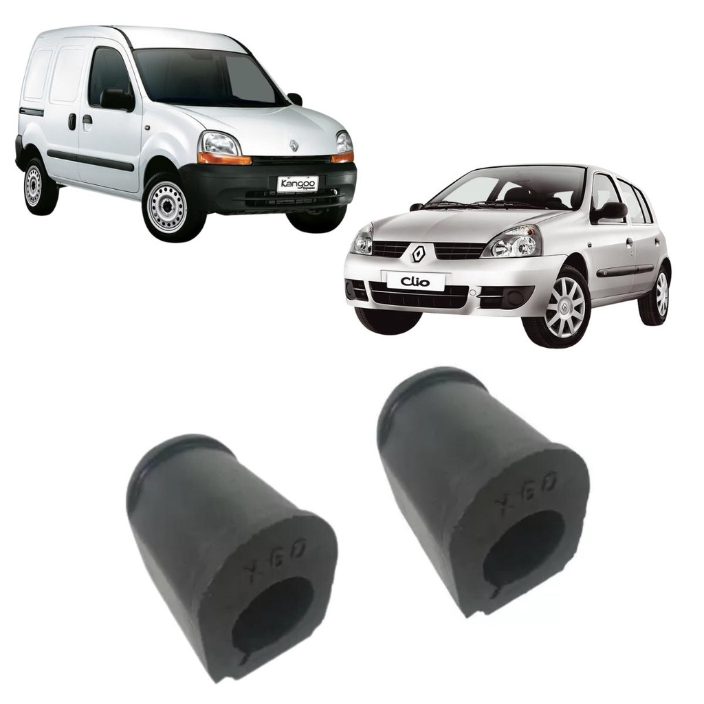 Par Buchas Barra Estabilizadora Dianteira Renault Clio Kangoo 23MM
