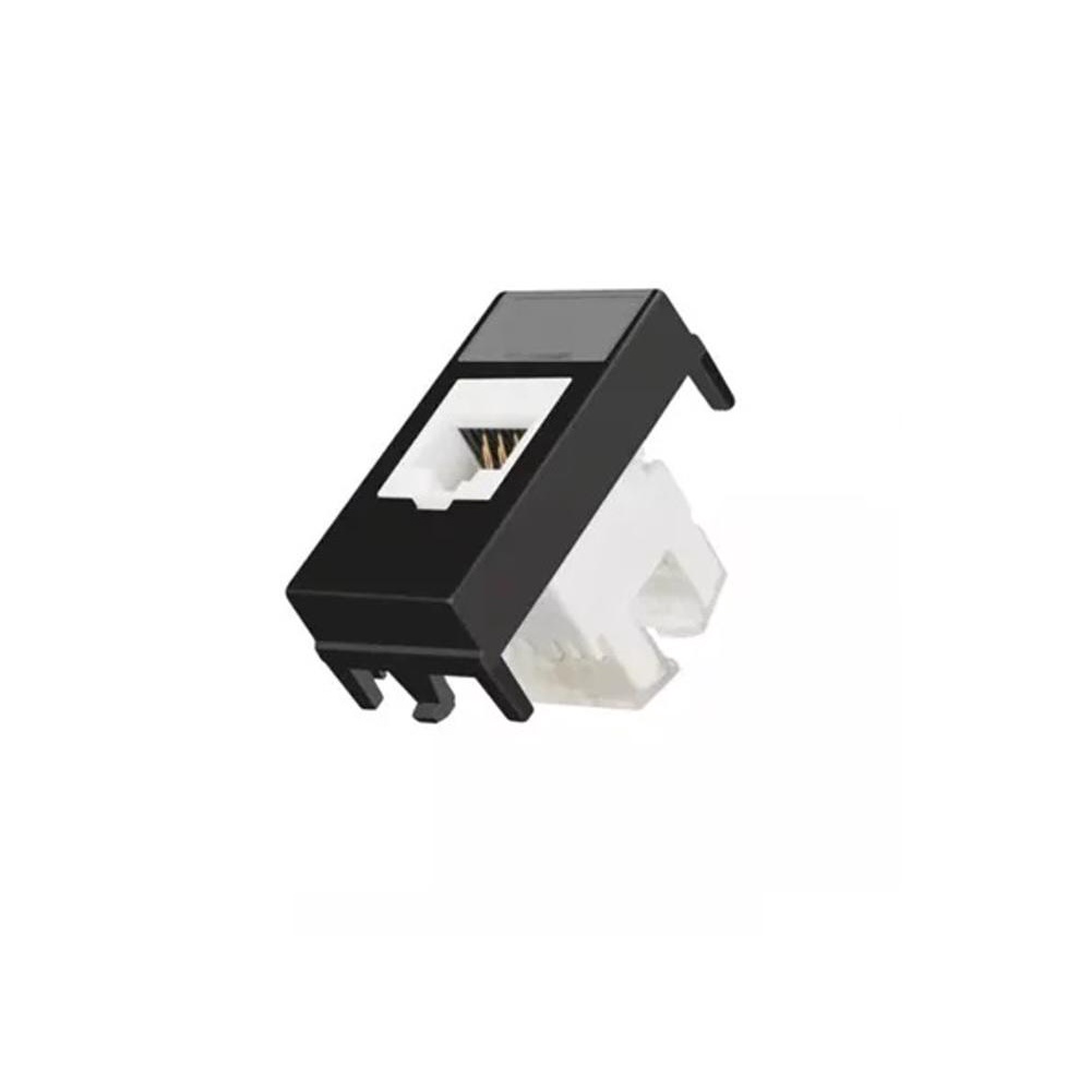 Módulo Tomada Informática RJ-45 Clean Preto Fosco Margirius 5 Unid