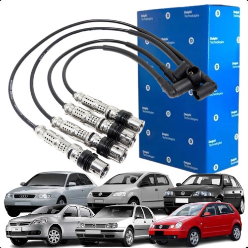 Cabos De Vela Ignição Original Delphi Audi A3 Fox Gol Polo em Oferta na Shopee