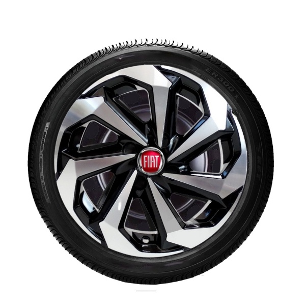 Jogo Kit Conjunto 4x Carlota Esportiva Spider Aro 15 Fiat Gran Siena Strada Mobi Palio Uno