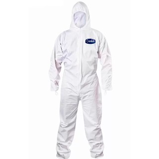 Macacão Branco De Segurança Pintura E Riscos Químicos Capuz