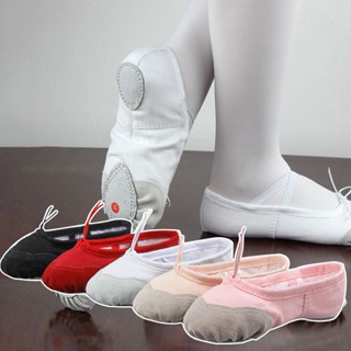 Lona Meninas Mulheres Sapatos De Dança De Ballet Infantil Ginástica Pointe