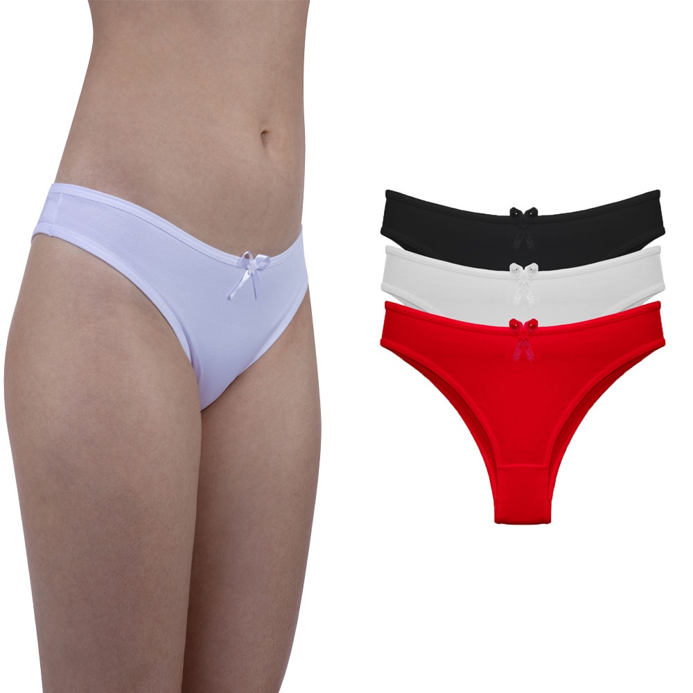 Kit 3 Calcinha de Microfibra Feminina A20 em Oferta na Shopee
