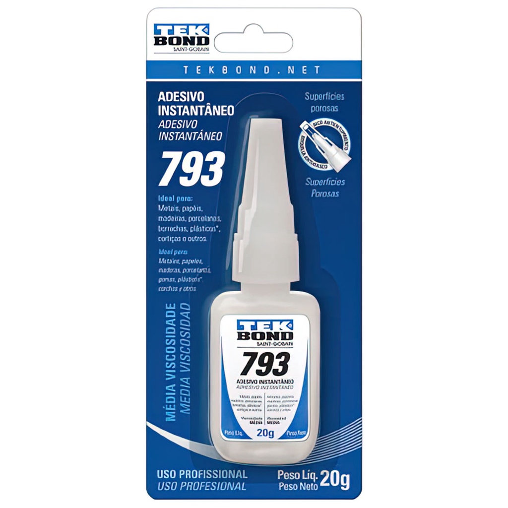 Cola Adesiva Instantâneo 793 TekBond 20g (Estilo Super Bond)