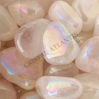 Cristal de Quartzo Aura Opalado Pedra Rolada