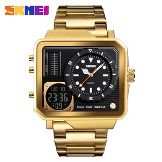 SKMEI 1392 Relógios De Pulseira De Aço Inoxidável Relógio Eletrônico Digital Masculino De Alarme De Personalidade