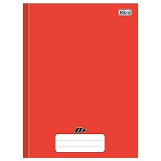 Caderno brochurão capa dura universitário 1x1 96 folhas D mais Vermelho Tilibra