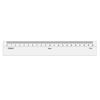 Régua acrílica 20cm 7120 Trident