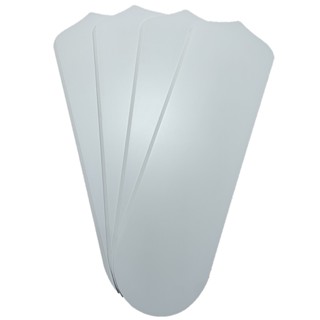 Jogo C/3 Pás Mdf Brancas Para Ventiladores Teto 13x41cm Reta