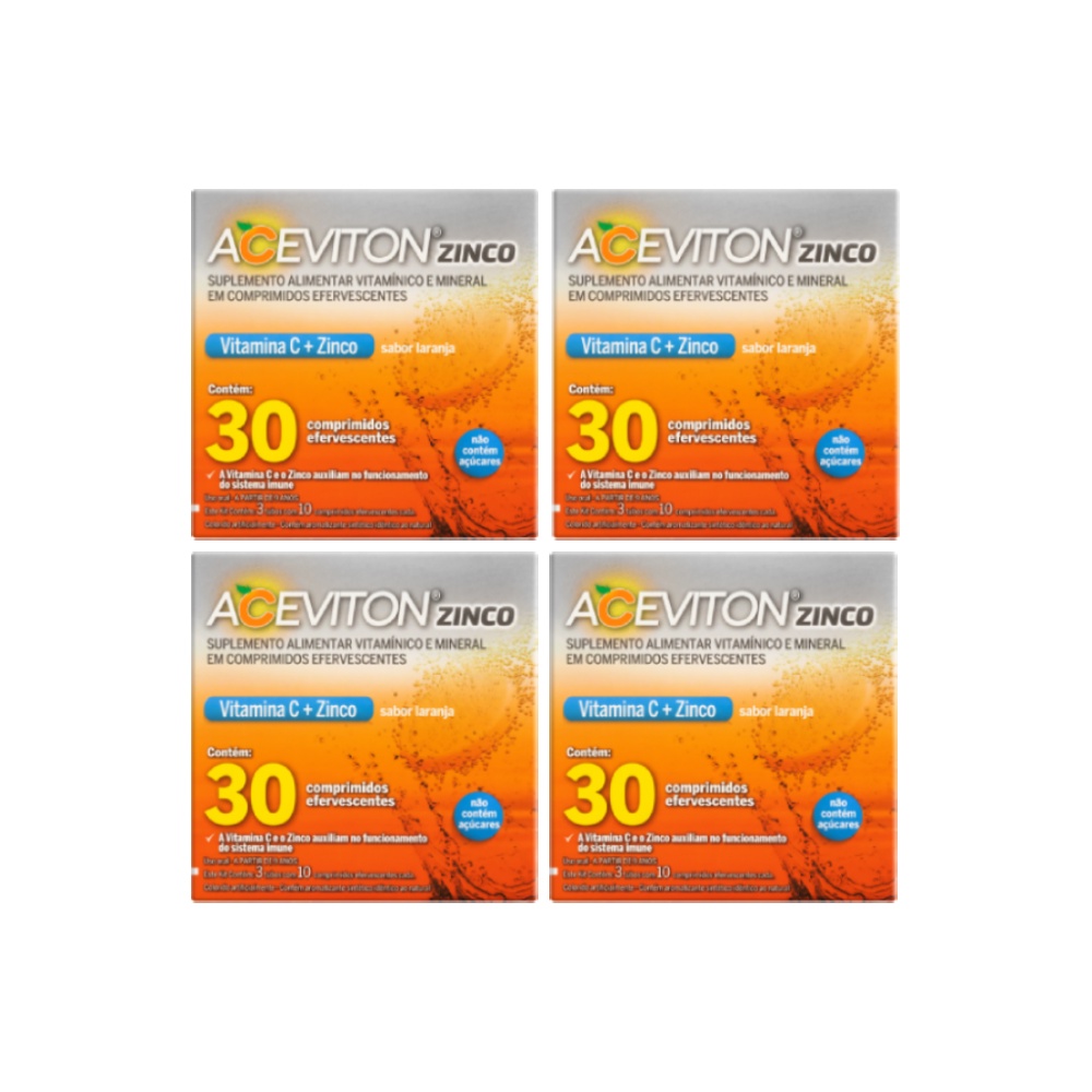 Vitamina C Aceviton Zinco 120 Comprimidos Efervescentes