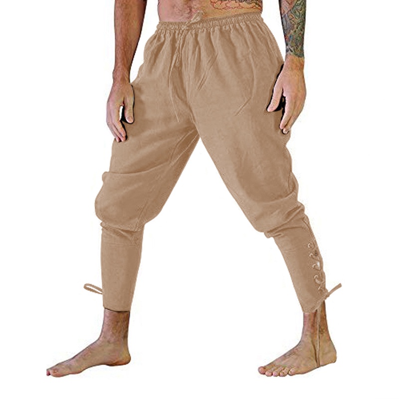 Calças Masculinas Medievais Renascentistas Pirata Cosplay Traje Soltas Medieval Harem Homem Roupas De Halloween De Festa