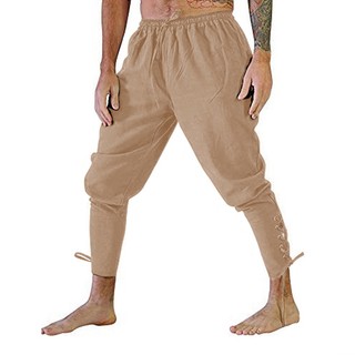 Calças Masculinas Medievais Renascentistas Pirata Cosplay Traje Soltas Medieval Harem Homem Roupas De Halloween De Festa