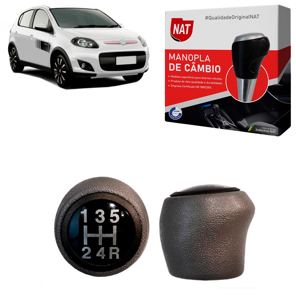 Manopla de Câmbio Novo Fiat Palio Ano 2012 Até 2017 em Oferta na Shopee