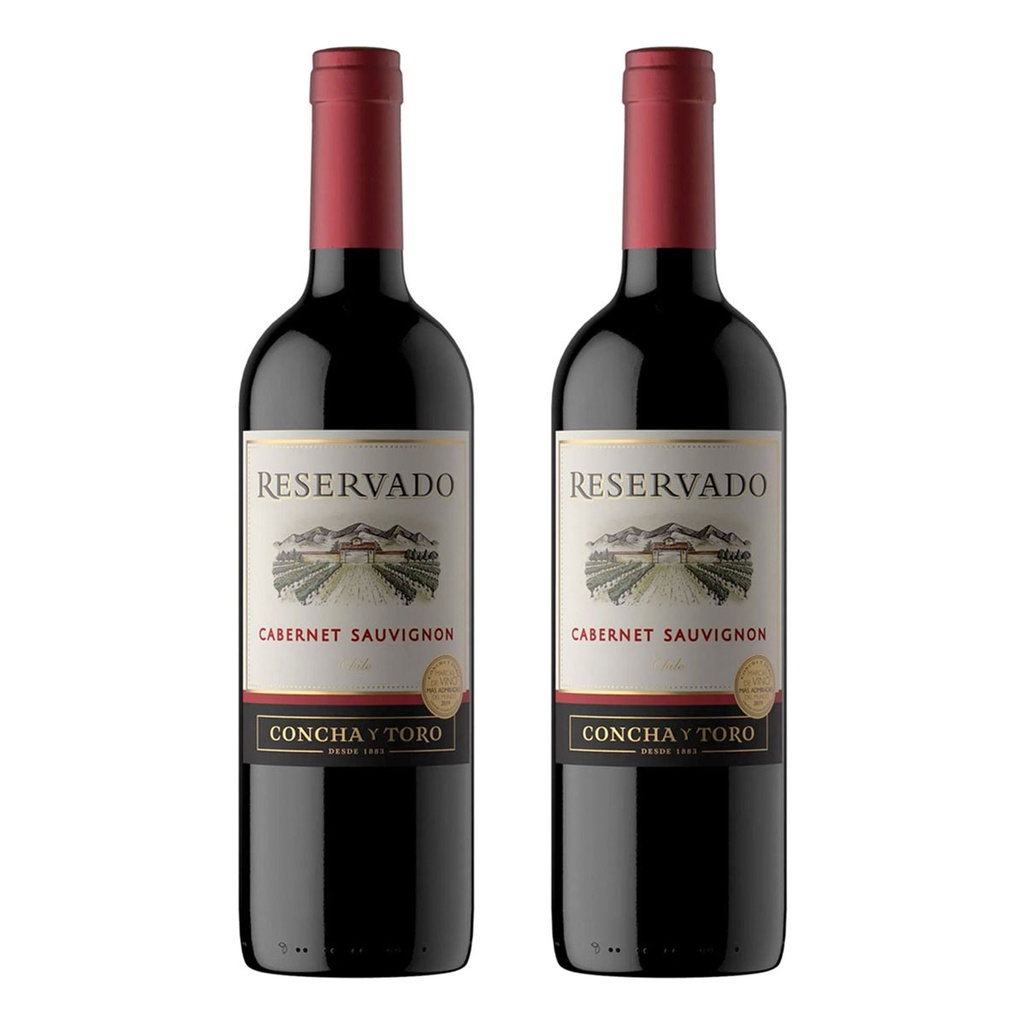 Kit 2 Vinhos Concha Y Toro Reservado Cabernet Sauvignon 750ML