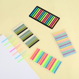 Notas Adesivas Transparentes Ultra-Finas Fluorescentes Coloridas PET ins Style Key Mark Slim Sticky Notes