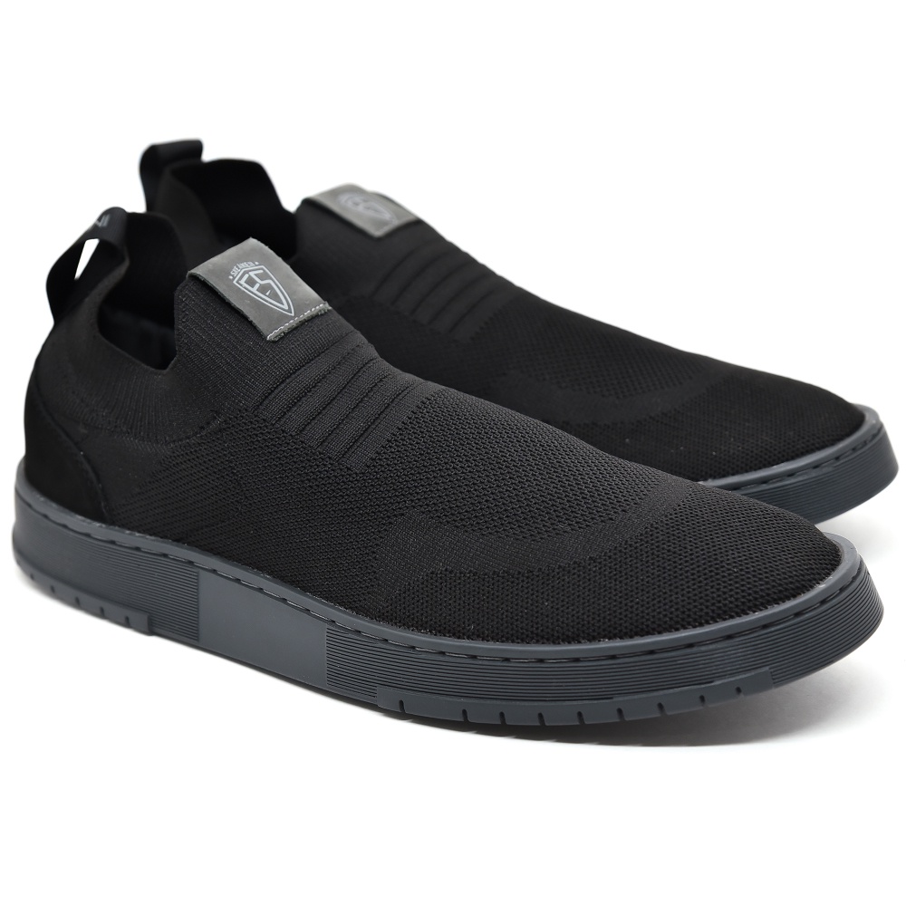 Tênis Ferracini Sneaker Sampa Couro Knit Palmilha Macia Slip On Confortável Original 8043-621