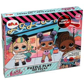 Puzzle play 100 peças - lente mágica - l.o.l .surprise