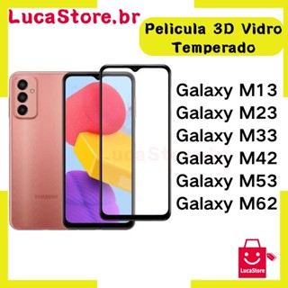 Película De Vidro 3D 9D Temperado Samsung M13/M23/M33/M42/M53/M62 Cobre Toda Tela