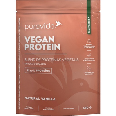 Whey Protein Vegano Vanilla 450g Puravida