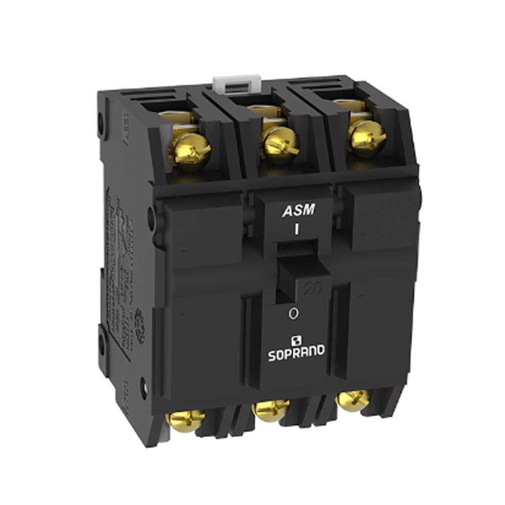 Disjuntor Nema Preto Tripolar Soprano ASM3-B 40A Soprano Alta Qualidade Original