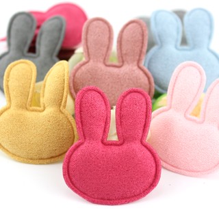 60Pcs 3.5 * 4cm Apliques Almofadados Para A Cabeça Do Coelho Bricolage Baby Headwear Hairpin Crafts Decoração De Bolsas De Roupa Acessórios
