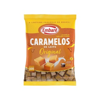 Bala Caramelos de Leite Embaré C/100 Unid - 660g
