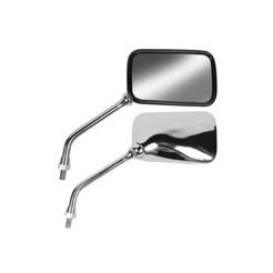 Par Espelho Retrovisor CBX 200 / CB 300 Haste Fixa Cromada Lente Plana