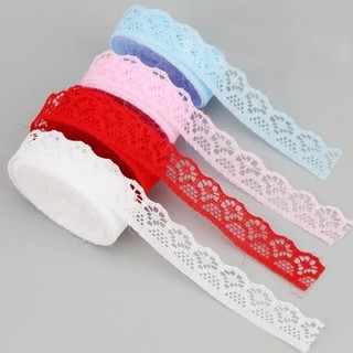 Material De Empacotamento Decorativo Da Fita Azul Rosa Branca Tela Do Laço De 15mm
