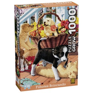 Puzzle 1000 peças Filhotes Brincando