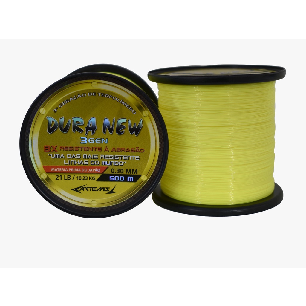 Linha Monofilamento Duranew 500m Amarela DURA NEW Artemis
