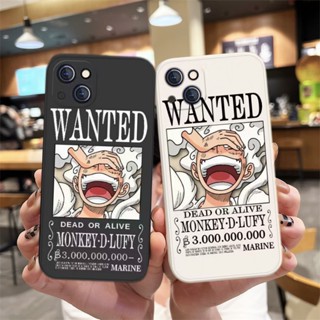 One Peça Luffy WANTED Caixa De Telefone Para Iphone 11 12 13 Pro Max Mini 6 6S 7 8 Plus XS XR Proteção Da Lente TPU De Silicone Macio Fosco De Borda Reta