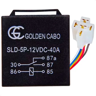 Rele Reversor Universal Auxiliar Automotivo 5 Pinos 12v 40A GC Para Carro + Chicote em Oferta na Shopee