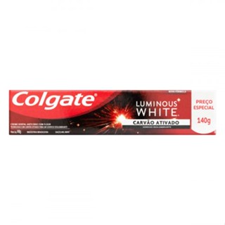Creme Dental Carvão Ativado Dazzling Mint Colgate Luminous White 140 g