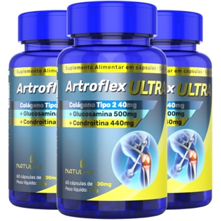 KIT 3X ArtroFlex ULTRA ( Glucosamina, Condroitina e Colágeno Tipo 2) 60 cápsulas - Natulha em Oferta na Shopee