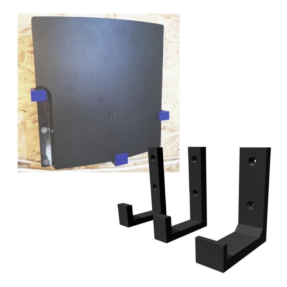 Suporte Parede Compativel Com Console Ps3 Slim + Parafusos