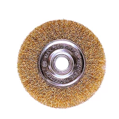 Escova De Aço Circular Ondulada 150mm - 22,2mm Esmeril Tira Ferrugem Limpeza Pesada Ferro Metal