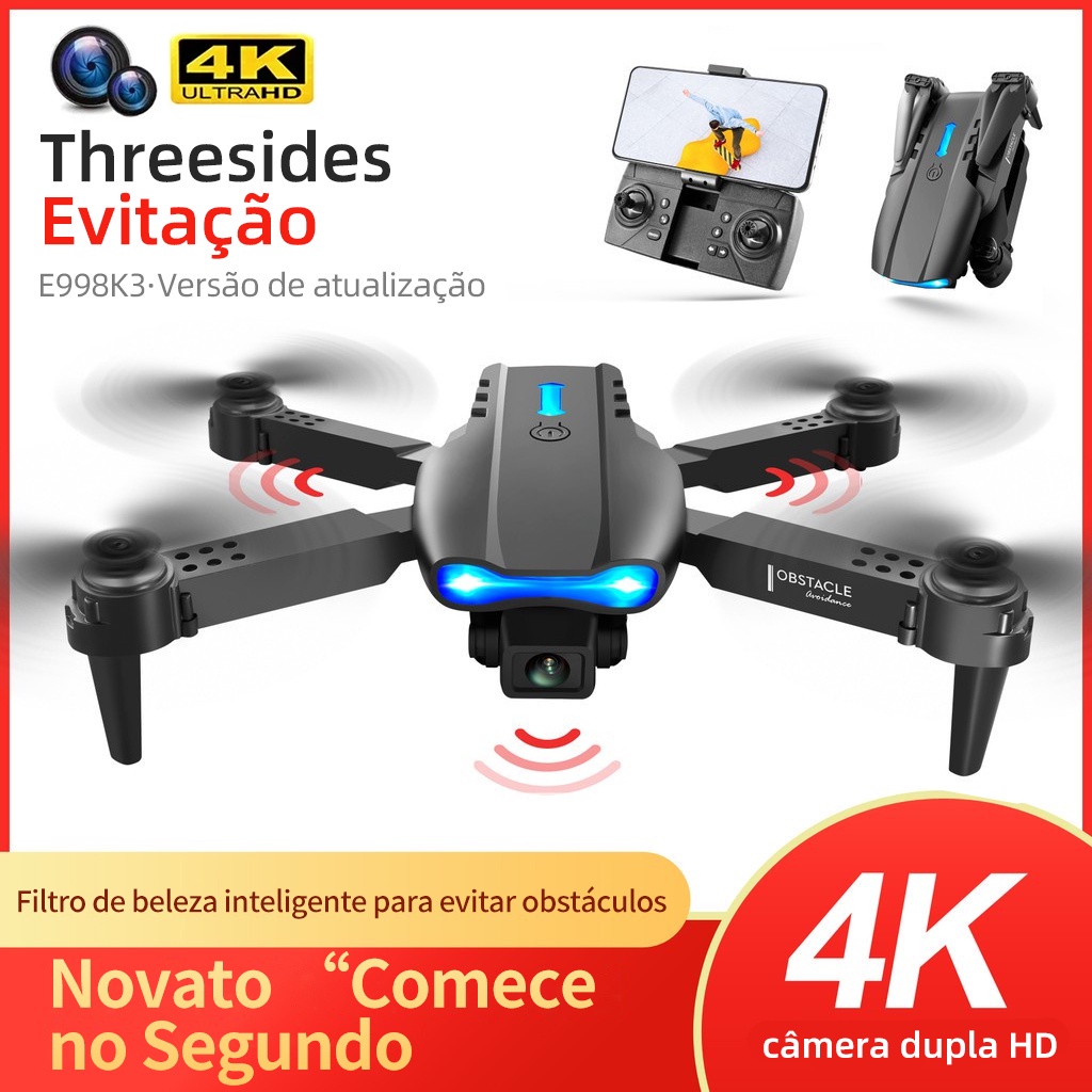 Goojodoq Mini drone 4k 1080p 720p Câmera Dupla wifi fpv Fotografia Aérea Helicóptero Dobrável