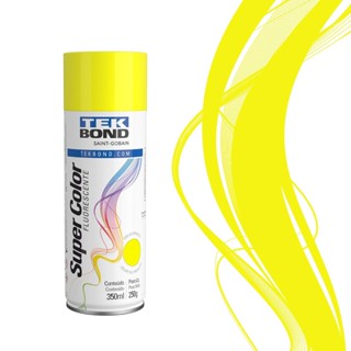 Tinta spray fluorescente amarelo 350ml /250g - tekbond