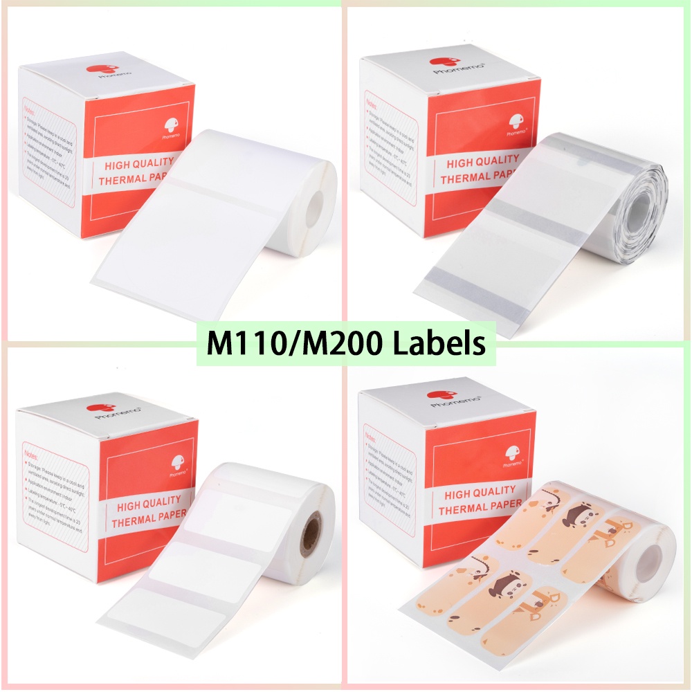 Etiquetas Térmicas Autoadhesivo De Papel Phomemo Para Impressora De M110/M200 Adesivas Round Square Color Sticker Business