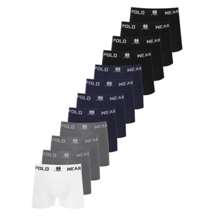 Kit 12 Cuecas Boxer Microfibra Polo Wear