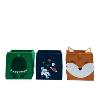 Kit 3 organizadores infantis dobráveis para roupas e brinquedos - Oikos