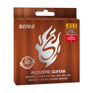 Encordoamento Solez DLP Violão Aço 013 BronzeNíquel SLANPB13 em Oferta na Shopee