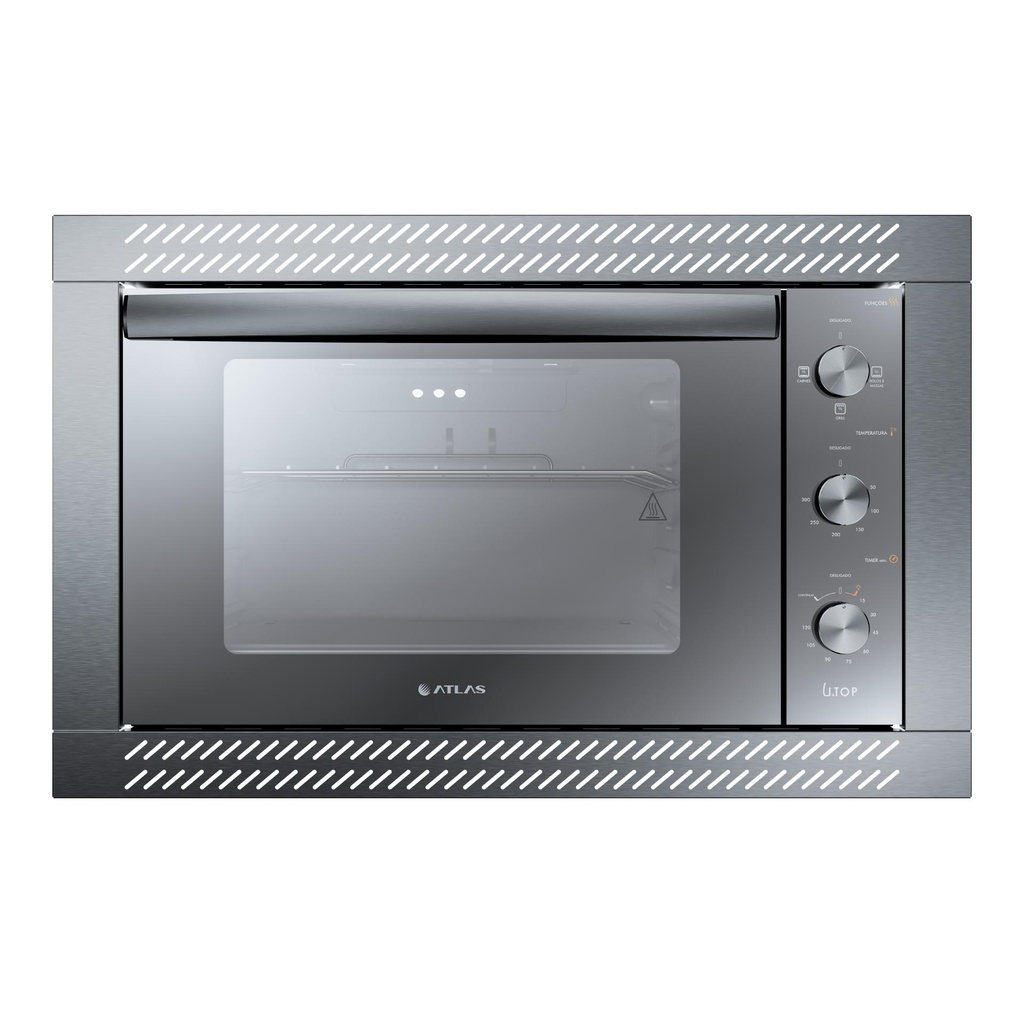 Forno de Embutir Elétrico Espelhado 44L com Grill e Timer Atlas U Top Style 220V