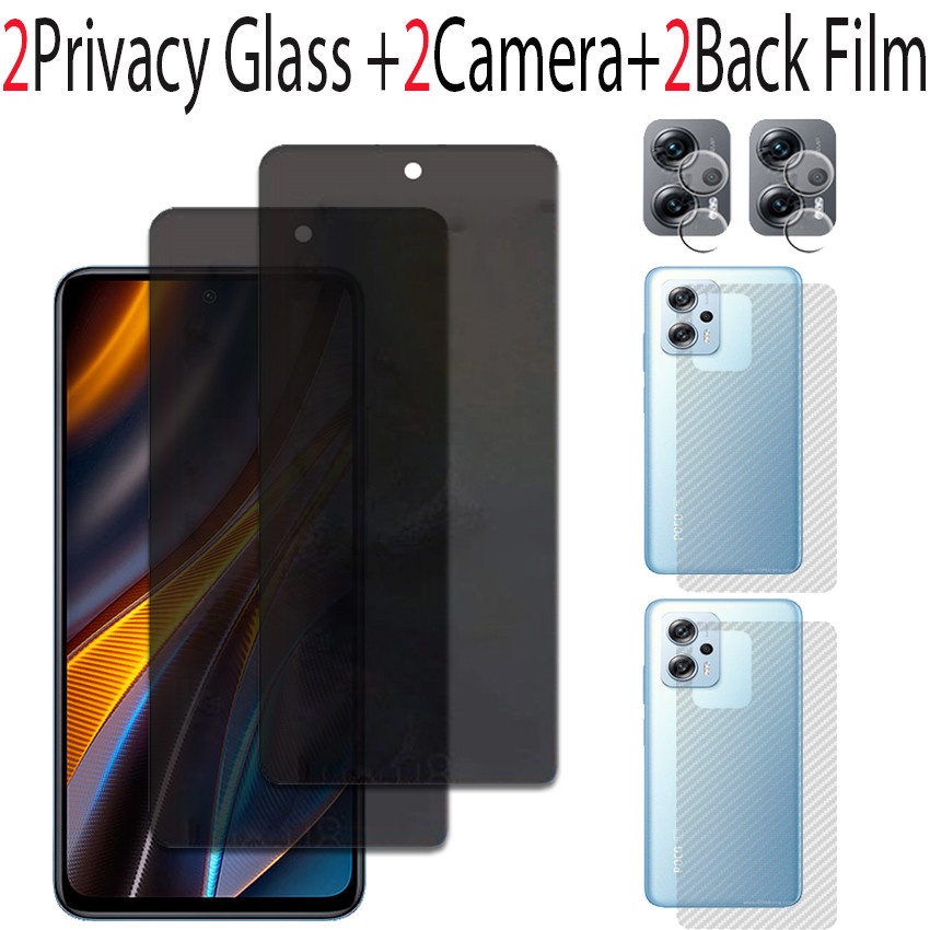 Para Redmi Nota 12S 12 Pro Plus 4G 5G Turbo Protetor De Tela Vidro Preto Anti-Peep Film De Privacidade Xiaomi POCO F5 X5 F4 X4 GT Temperado Espionagem