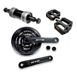 KIT PEDIVELA GTA 42 DENTES + MOVIMENTO CENTRAL + PEDAIS PARA BICICLETA